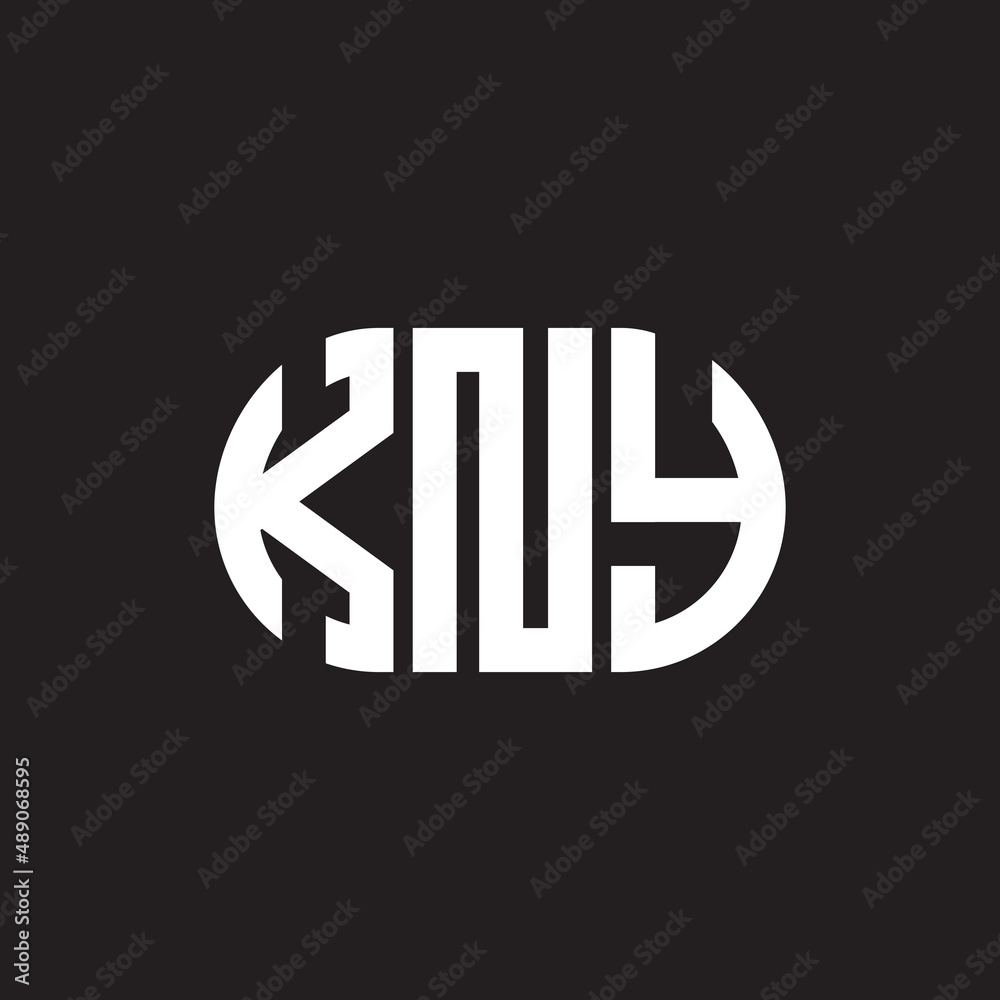 KNY letter logo design on black background. KNY creative initials letter logo concept. KNY letter design. KNY letter logo design on black background. KNY creative initials letter logo concept. KNY letter design.