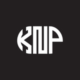 KNP letter logo design on black background. KNP creative initials letter logo concept. KNP letter design.
