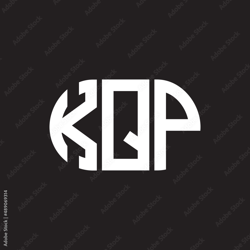 KQP letter logo design on black background. KQP creative initials letter logo concept. KQP letter design. KQP letter logo design on black background. KQP creative initials letter logo concept. KQP letter design.