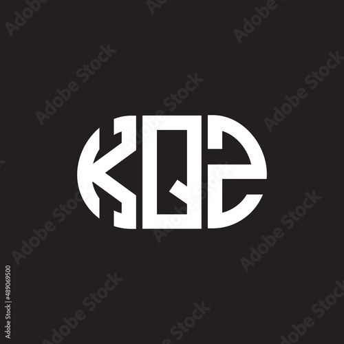 KQZ letter logo design on black background. KQZ creative initials letter logo concept. KQZ letter design.