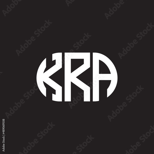 KRA letter logo design on black background. KRA creative initials letter logo concept. KRA letter design.