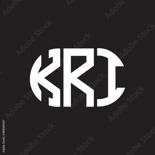 KRI letter logo design on black background. KRI creative initials letter logo concept. KRI letter design.
