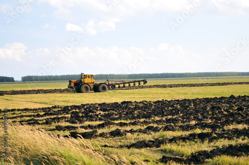 Russian field - the beauty of nature and black earth