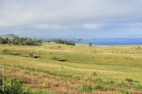 Picturesque steppes of Siberia and the Baikal region