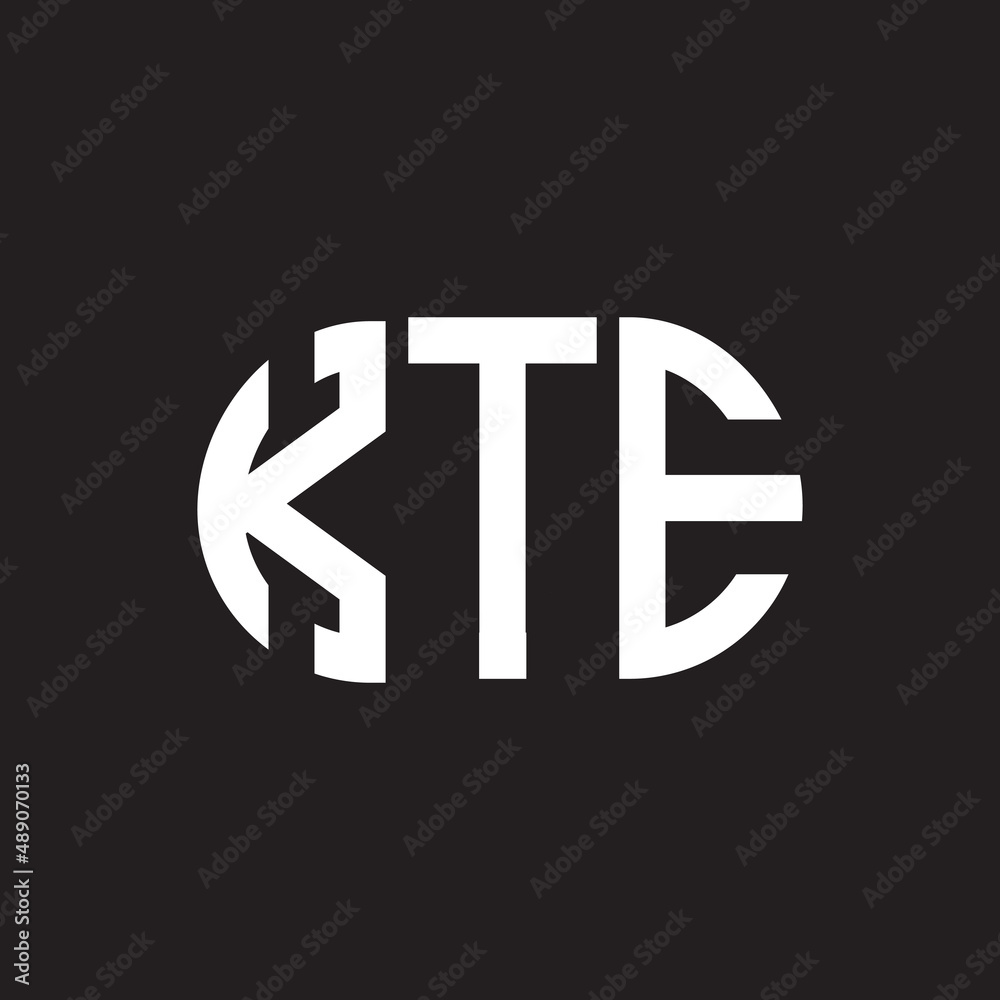KTE letter logo design on black background. KTE creative initials letter logo concept. KTE letter design. KTE letter logo design on black background. KTE creative initials letter logo concept. KTE letter design.