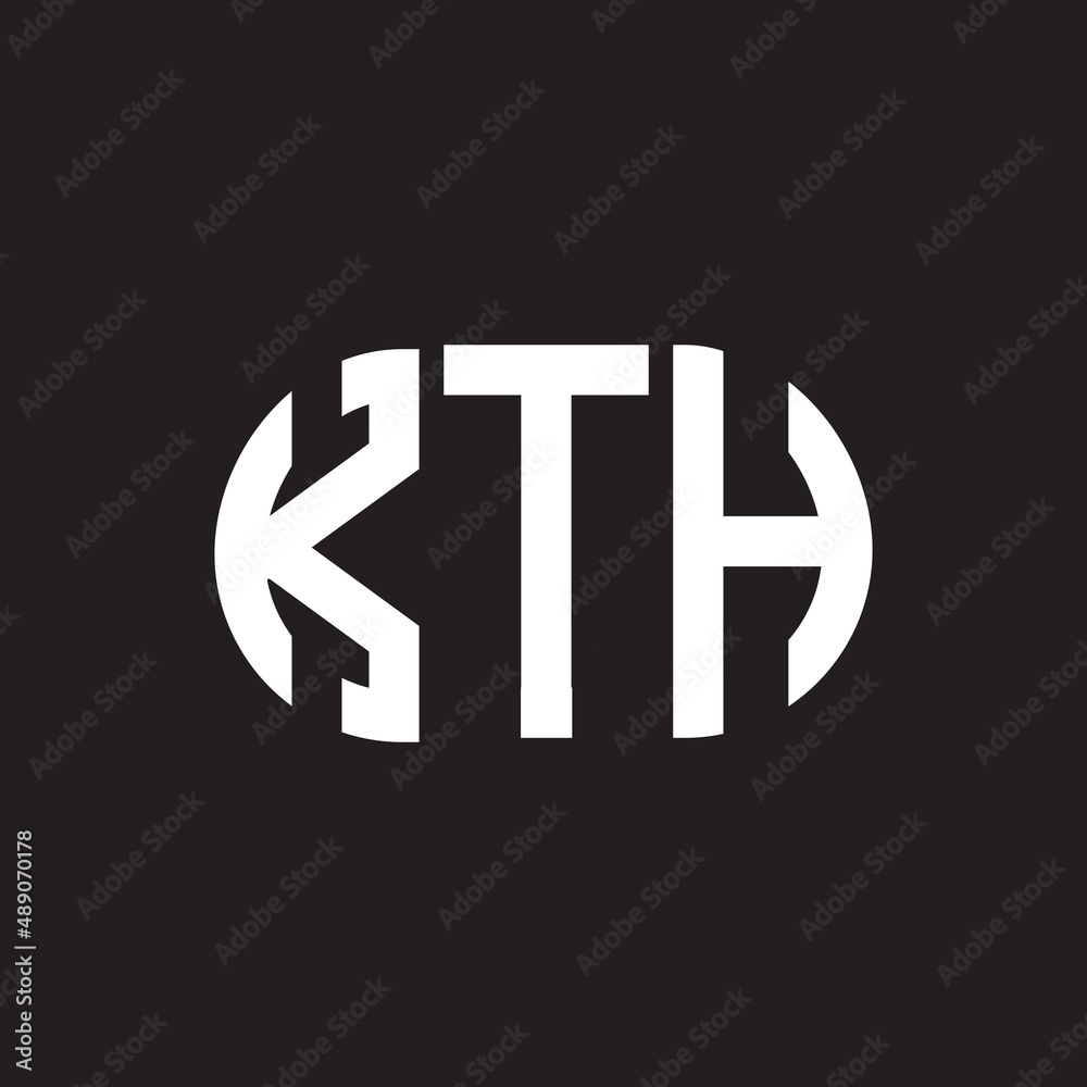 KTH letter logo design on black background. KTH creative initials letter logo concept. KTH letter design. KTH letter logo design on black background. KTH creative initials letter logo concept. KTH letter design.