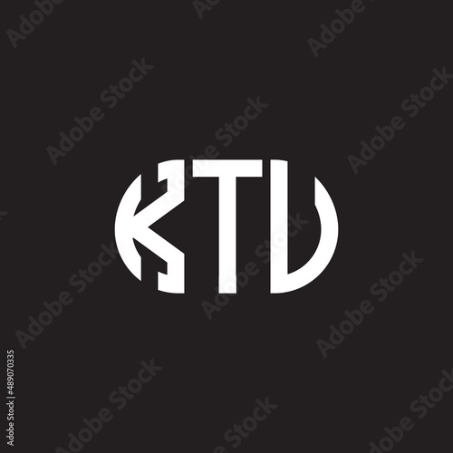 KTU letter logo design on black background. KTU creative initials letter logo concept. KTU letter design. photo