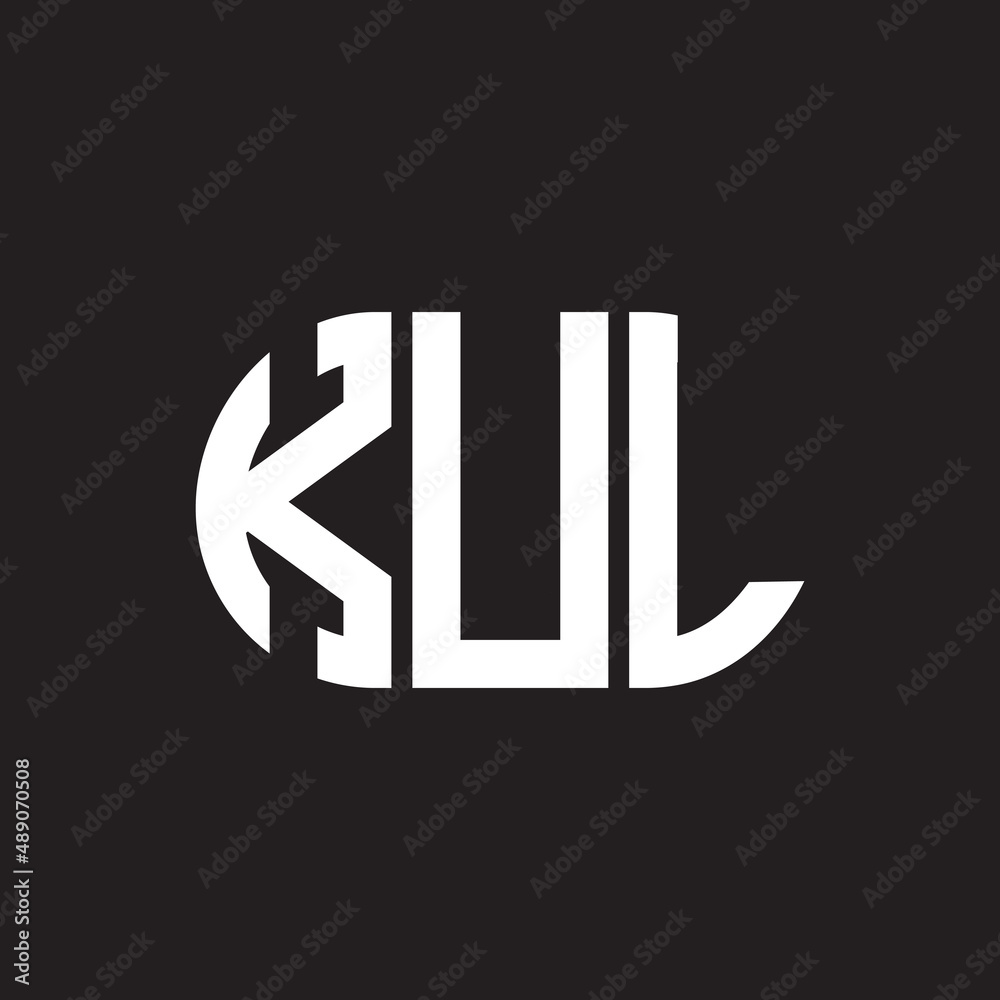 KUL letter logo design on black background. KUL creative initials letter logo concept. KUL letter design. KUL letter logo design on black background. KUL creative initials letter logo concept. KUL letter design.
