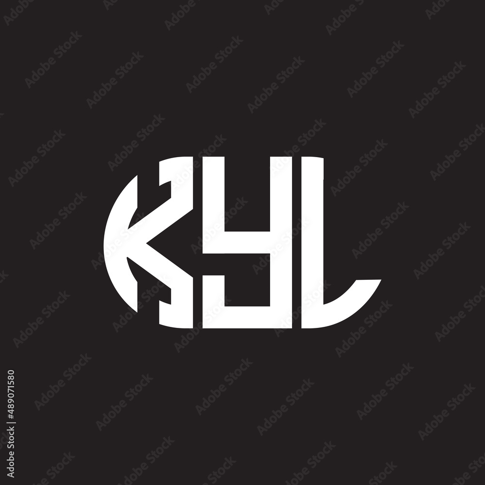Fototapeta premium KYL letter logo design on black background. KYL creative initials letter logo concept. KYL letter design.