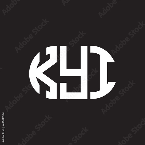KYI letter logo design on black background. KYI creative initials letter logo concept. KYI letter design.