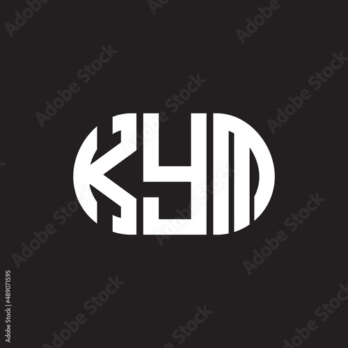KYM letter logo design on black background. KYM creative initials letter logo concept. KYM letter design.