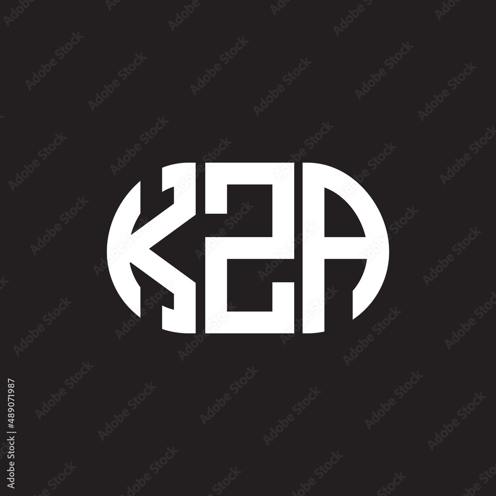 KZA letter logo design on black background. KZA creative initials letter logo concept. KZA letter design. KZA letter logo design on black background. KZA creative initials letter logo concept. KZA letter design.