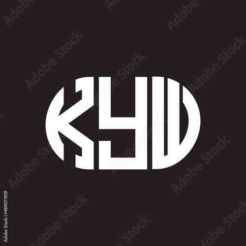 KYW letter logo design on black background. KYW creative initials letter logo concept. KYW letter design.