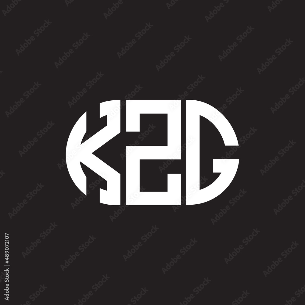 KZG letter logo design on black background. KZG creative initials letter logo concept. KZG letter design. KZG letter logo design on black background. KZG creative initials letter logo concept. KZG letter design.