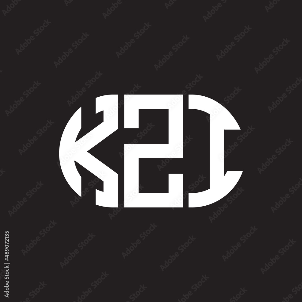 KZI letter logo design on black background. KZI creative initials letter logo concept. KZI letter design. KZI letter logo design on black background. KZI creative initials letter logo concept. KZI letter design.