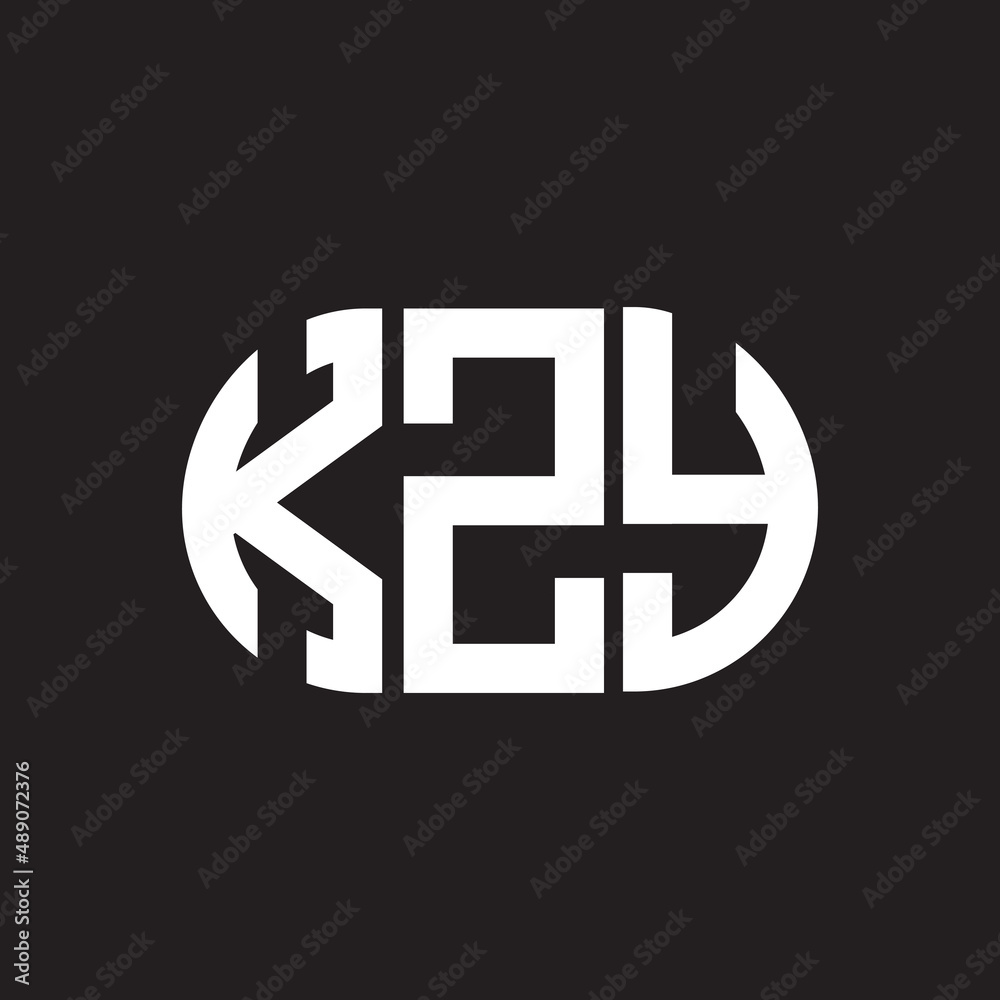 KZY letter logo design on black background. KZY creative initials letter logo concept. KZY letter design. KZY letter logo design on black background. KZY creative initials letter logo concept. KZY letter design.