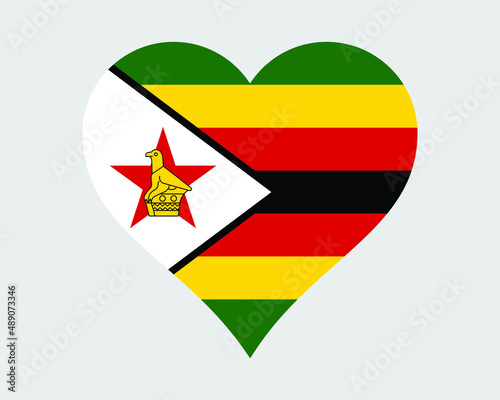 Free Download Zimbabwe Heart Flag. Zimbabwean Zimbo Love Shape Country Nation National Flag. Republic of Zimbabwe Banner Icon Sign Symbol. EPS Vector Illustration. - GFXLoad