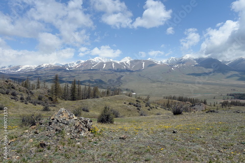 Mountain landscape near the North Chui ridge in the Kosh-Agach district of the Altai Republic. Russia photo