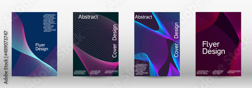Minimum vector coverage. A set of modern abstract covers. Modern design template. Future futuristic template with abstract current forms for banner design, poster, booklet, report, magazine.