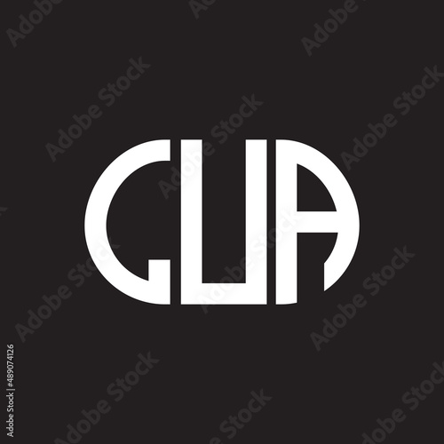 LUA letter logo design on black background. LUA creative initials letter logo concept. LUA letter design.