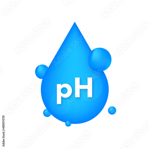pH neutral balance badge, label. Neutral Ph Drop. Vector stock illustration.