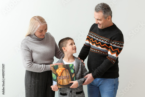 Little boy with his grandpa...