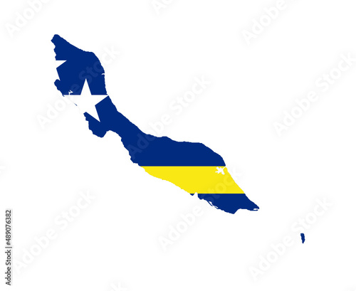 Curacao Flag National North America Emblem Map Icon Vector Illustration Abstract Design Element