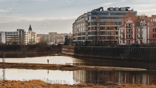 Obraz na płótnie Panorama Poznania w salonie