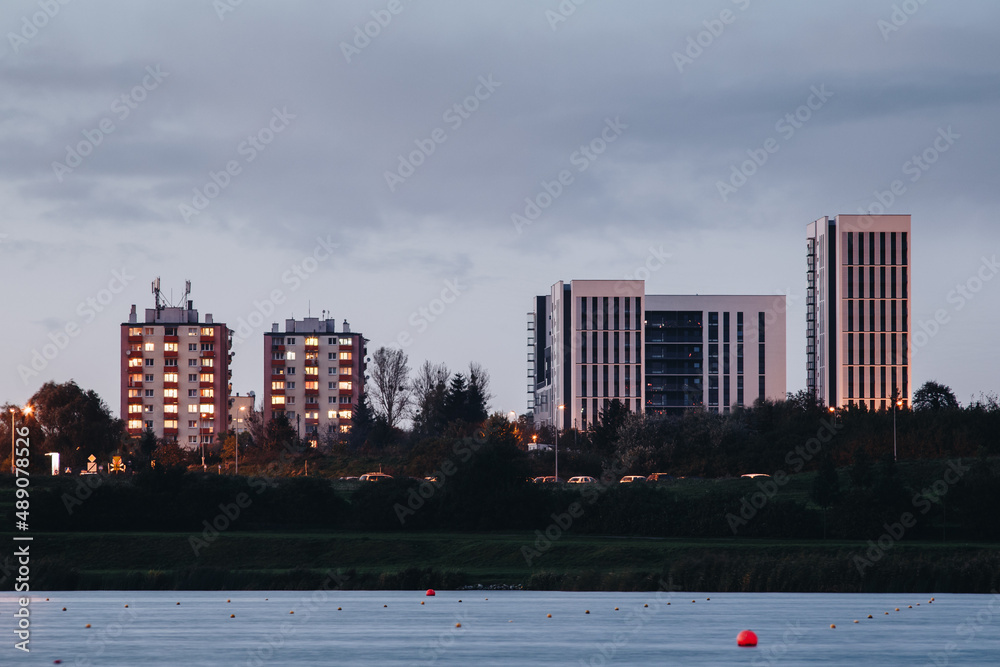 Obraz na płótnie Panorama Poznania w salonie