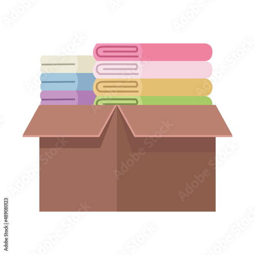 donation box with clothes