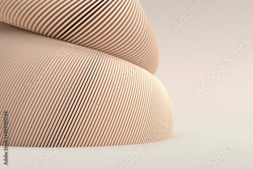 Abstraction of 3d shells with duplicate vertical shapes.