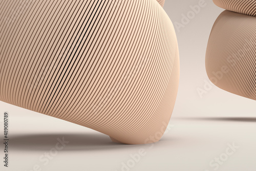 Abstraction of 3d shells with duplicate vertical shapes.