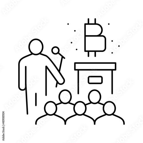 offer ico line icon vector illustration