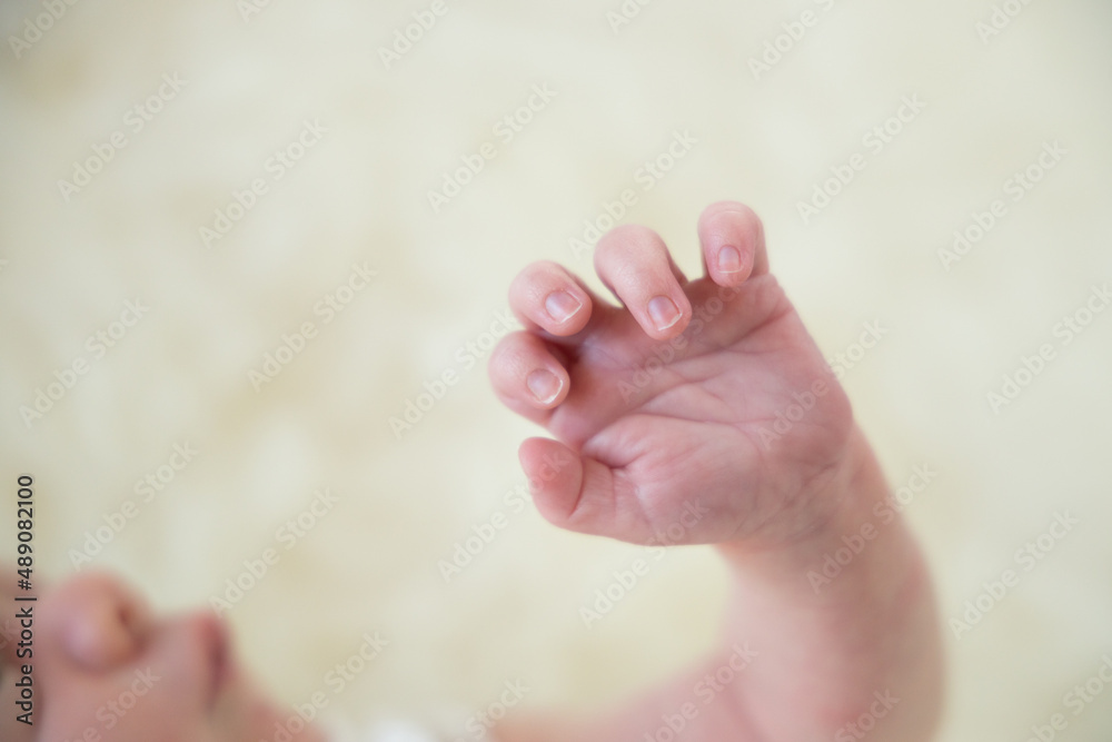 cute small newborn baby sleeping on lamb fur. High-quality photo cute small newborn baby sleeping on lamb fur. High-quality photo