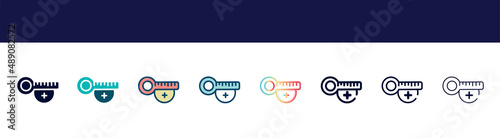 icon in 8 styles. line, filled, glyph, thin outline, colorful, stroke and gradient styles, vector sign. symbol, logo illustration. different style icons