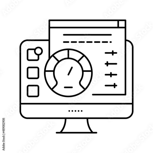 utility software line icon vector illustration