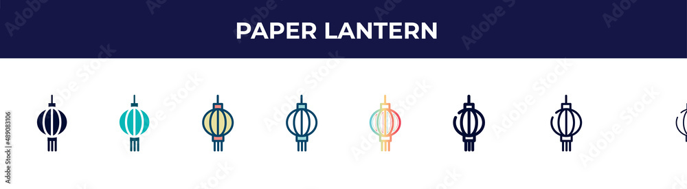 paper lantern icon in 8 styles. line, filled, glyph, thin outline, colorful, stroke and gradient styles, paper lantern vector sign. symbol, logo illustration. different style icons set. paper lantern icon in 8 styles. line, filled, glyph, thin outline, colorful, stroke and gradient styles, paper lantern vector sign. symbol, logo illustration. different style icons set.