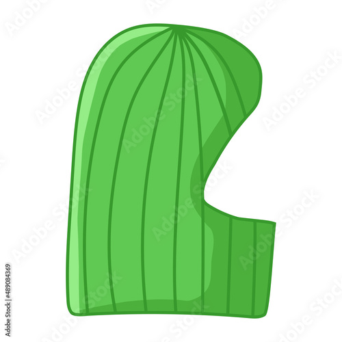 Trendy neon green hand knitted balaclava hat
