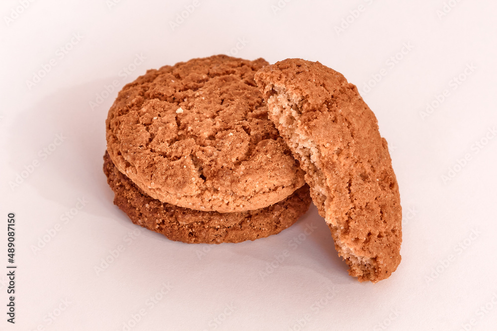 Oatmeal cookies isolated on white background. Oatmeal cookies isolated on white background.
