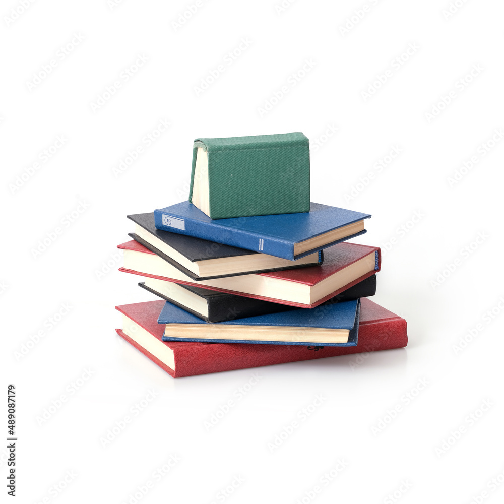 Stack of red, black, blue and green on a white background. Stack of red, black, blue and green on a white background.