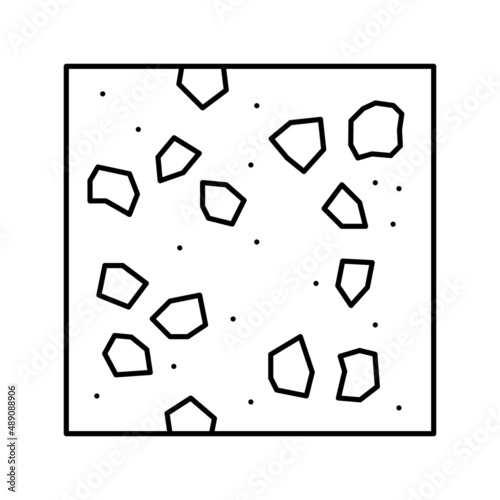 terrazzo mosaic floors line icon vector illustration