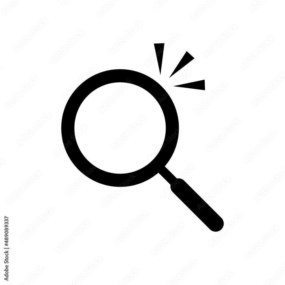 Pop magnifying glass icon. Search icon. Vector. Pop magnifying glass icon. Search icon. Vector.
