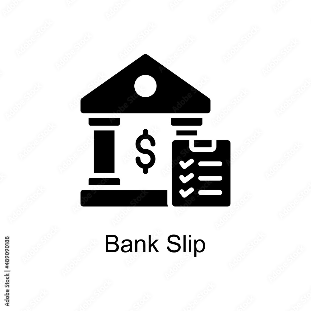 Bank Slip Vector Solid icons for your digital or print projects. Stock