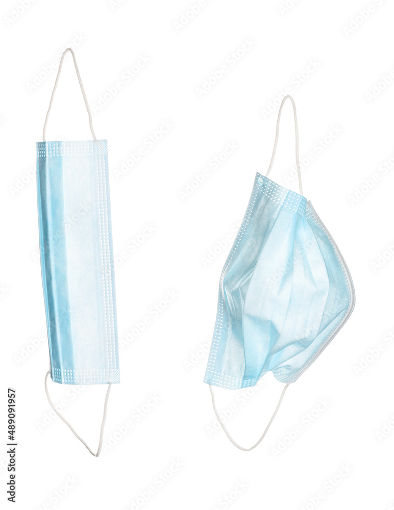 Surgical masks on white background Surgical masks on white background