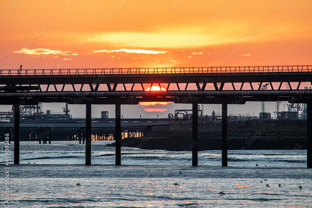 Sunset at the jetty Canvey Island