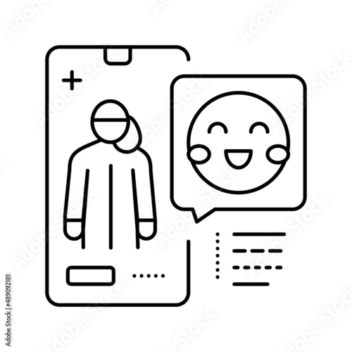 pediatrician consultation line icon vector illustration