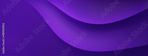 Abstract background made of curved lines and halftone dots in purple colors