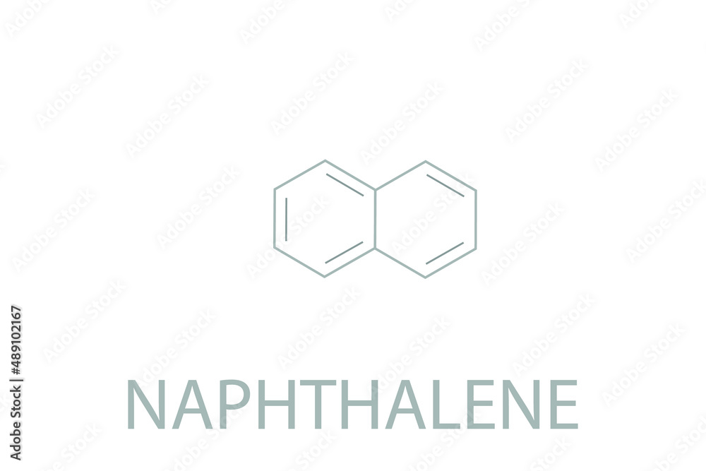 Naphthalene molecular skeletal chemical formula.
Naphthalene molecular skeletal chemical formula.