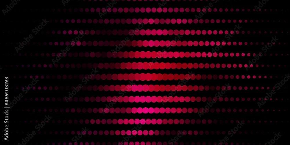 Dark Pink vector template with circles.