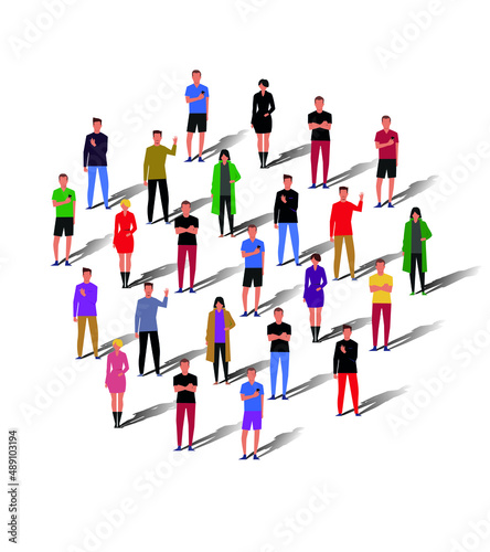 Group of People. Vector Illustration.